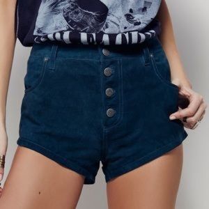 NWT Free People Cheeky Goat Suede Shorts